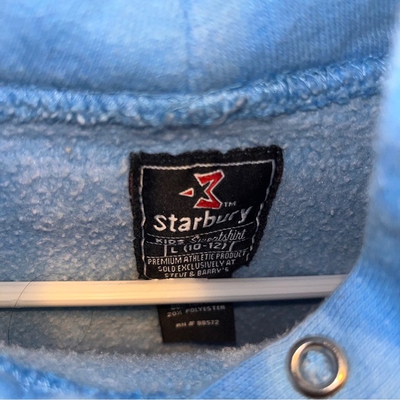 vintage Y2K Stephon Marbury Starbury Blue Hoodie YOUTH L NBA China Timberwolves - Picture 5 of 5